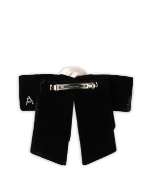 ANOUKI 花モチーフのリボン ヘアアクセサリー - ブラック - サムネイル2