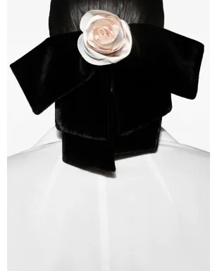 ANOUKI 花モチーフのリボン ヘアアクセサリー - ブラック - サムネイル3