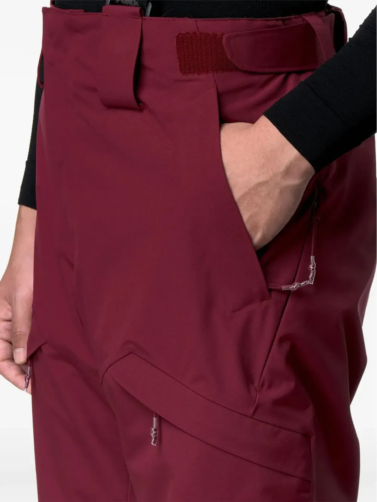 Kappa サスペンダー付きジップスキーパンツ レッド - 画像4