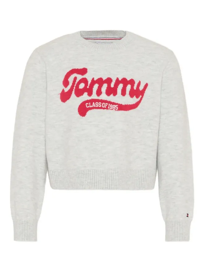 Tommy Hilfiger Junior Tommy Hilfiger Junior ロゴ入りインターシャ クルーネックトップの商品画像