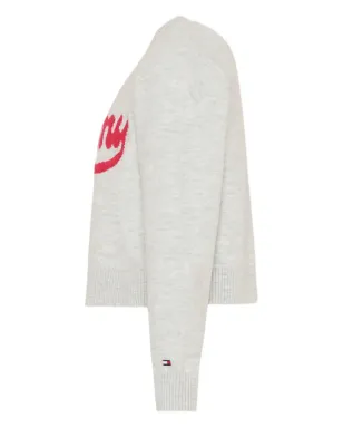 Tommy Hilfiger Junior ロゴ入りインターシャ クルーネックトップ - サムネイル3