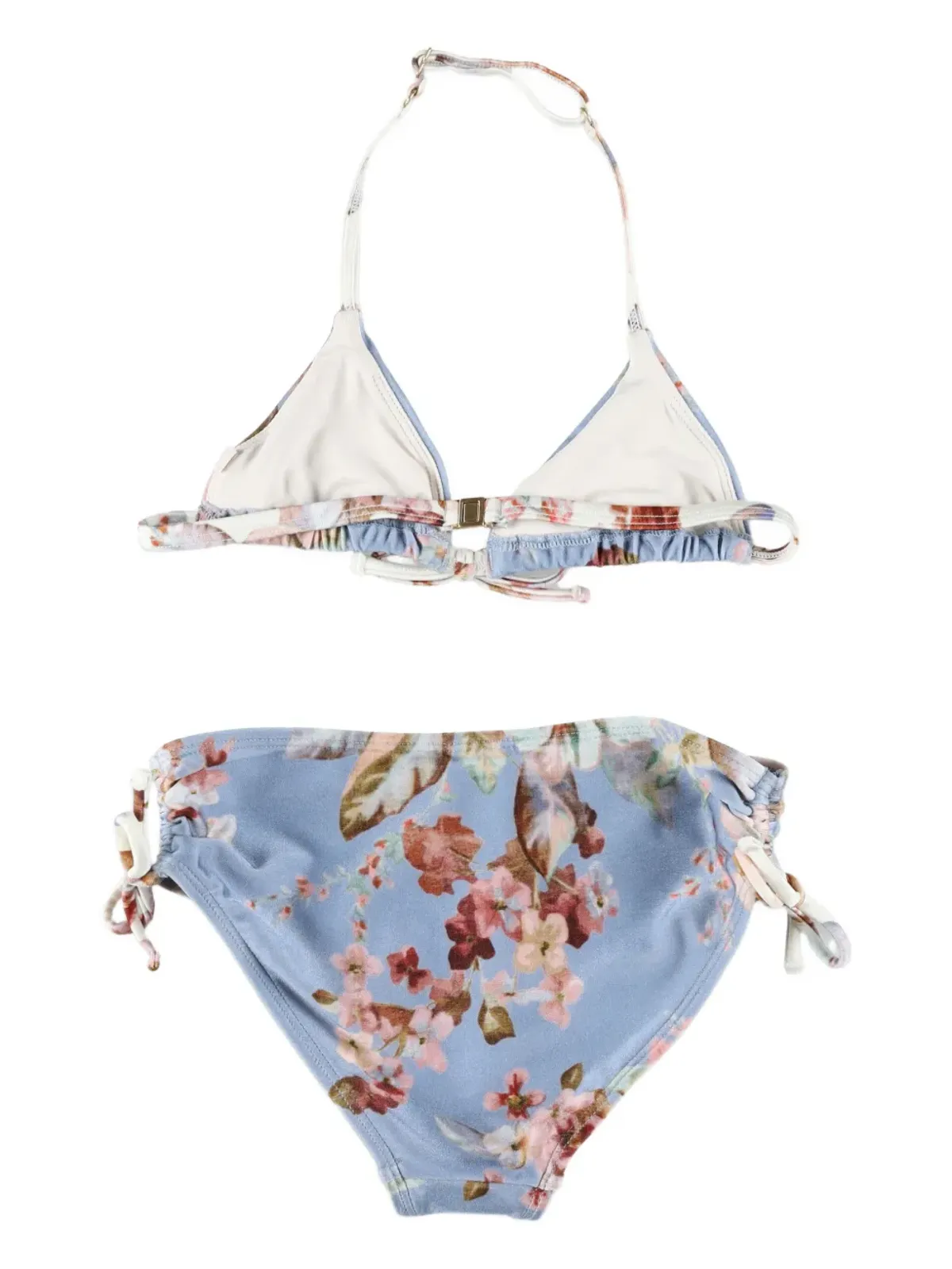 ZIMMERMANN Kids 花柄トライアングルビキニ ブルー - 画像2