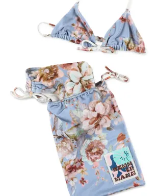ZIMMERMANN Kids 花柄トライアングルビキニ ブルー - サムネイル3