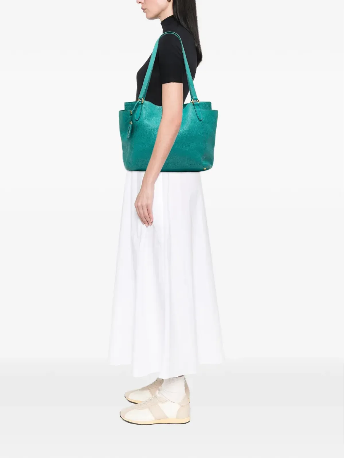 Prada ビンテージ ヴィテロ ダイノ サイドポケット付きトートバッグ - 画像2