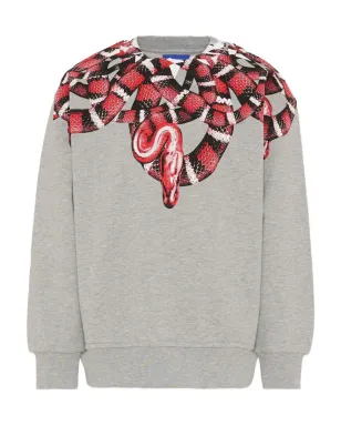 COUNTY OF MILAN KIDS 蛇柄クルーネックスウェット - グレー - サムネイル1