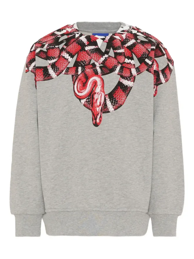 COUNTY OF MILAN KIDS COUNTY OF MILAN KIDS 蛇柄クルーネックスウェット - グレーの商品画像
