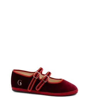 Gondolina Accademia Mary Jane ダブルレース バレエフラット - Red - サムネイル2