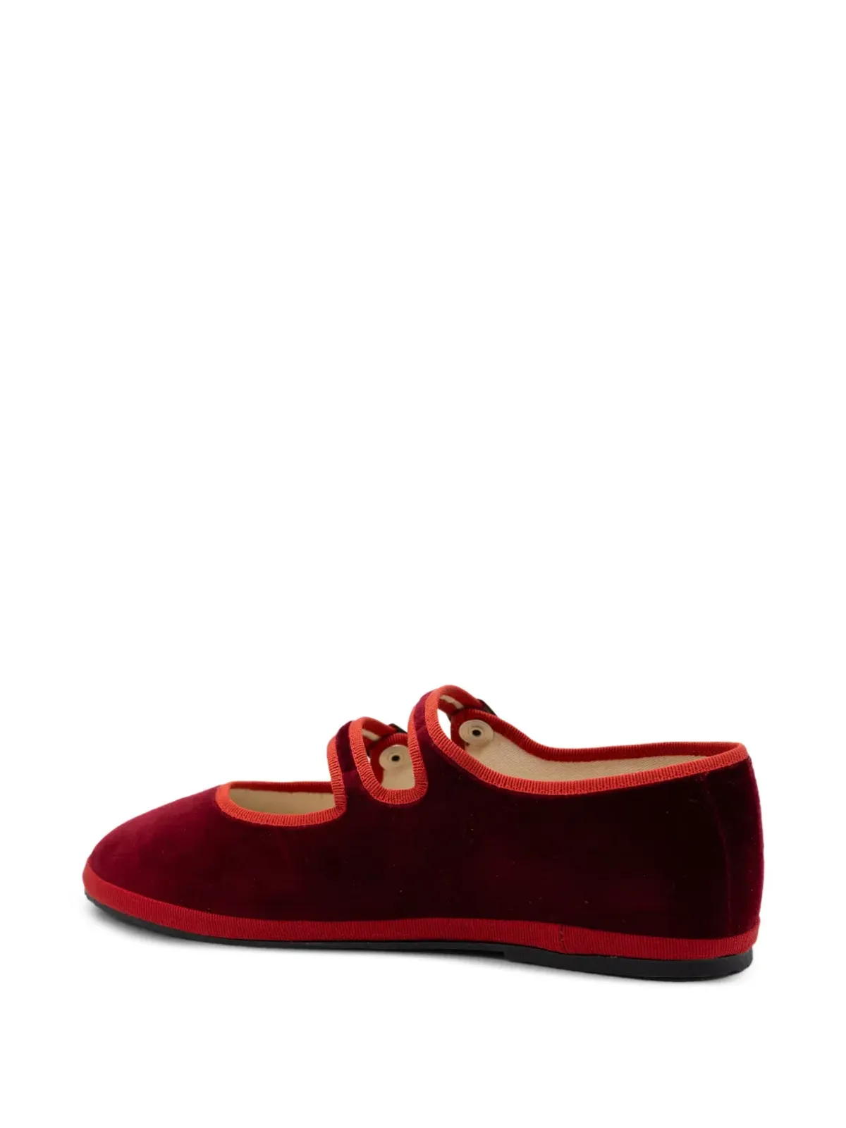 Gondolina Accademia Mary Jane ダブルレース バレエフラット - Red - 画像3