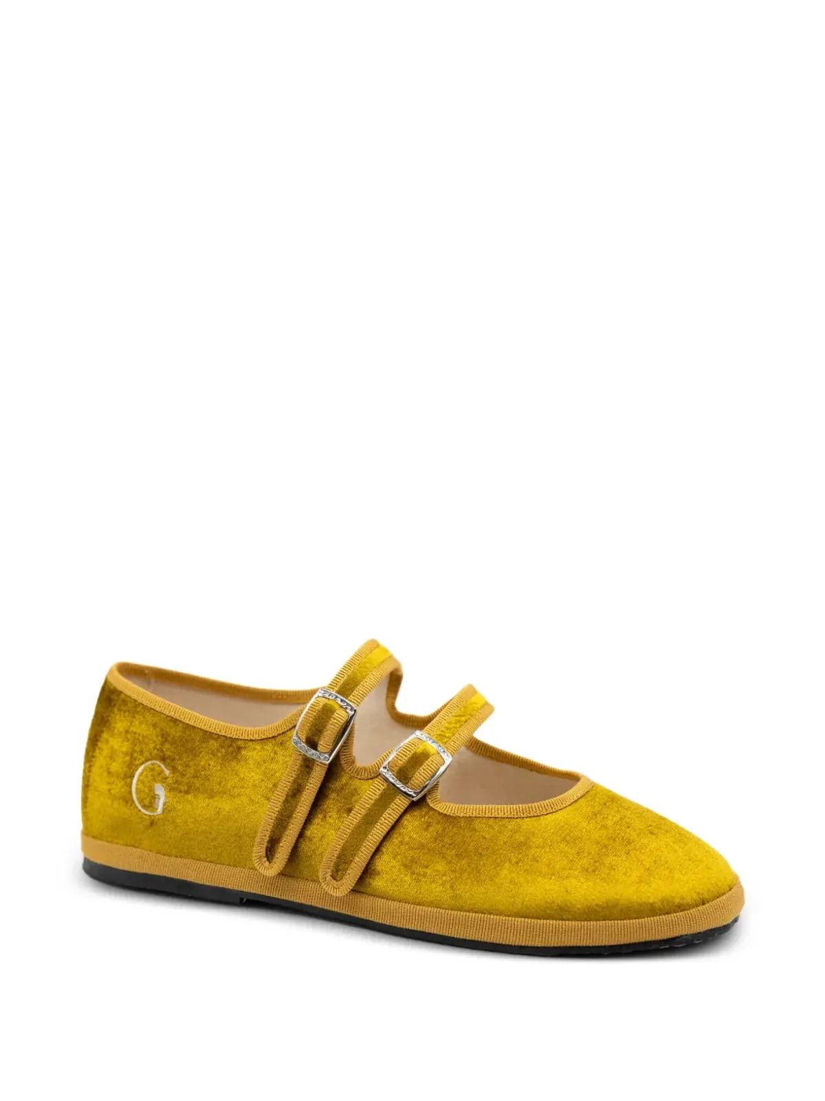 Gondolina Nina Mary Jane double-lace ballet flats - Yellow - 画像2