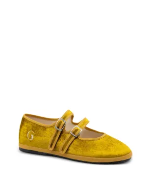 Gondolina Nina Mary Jane double-lace ballet flats - Yellow - サムネイル2