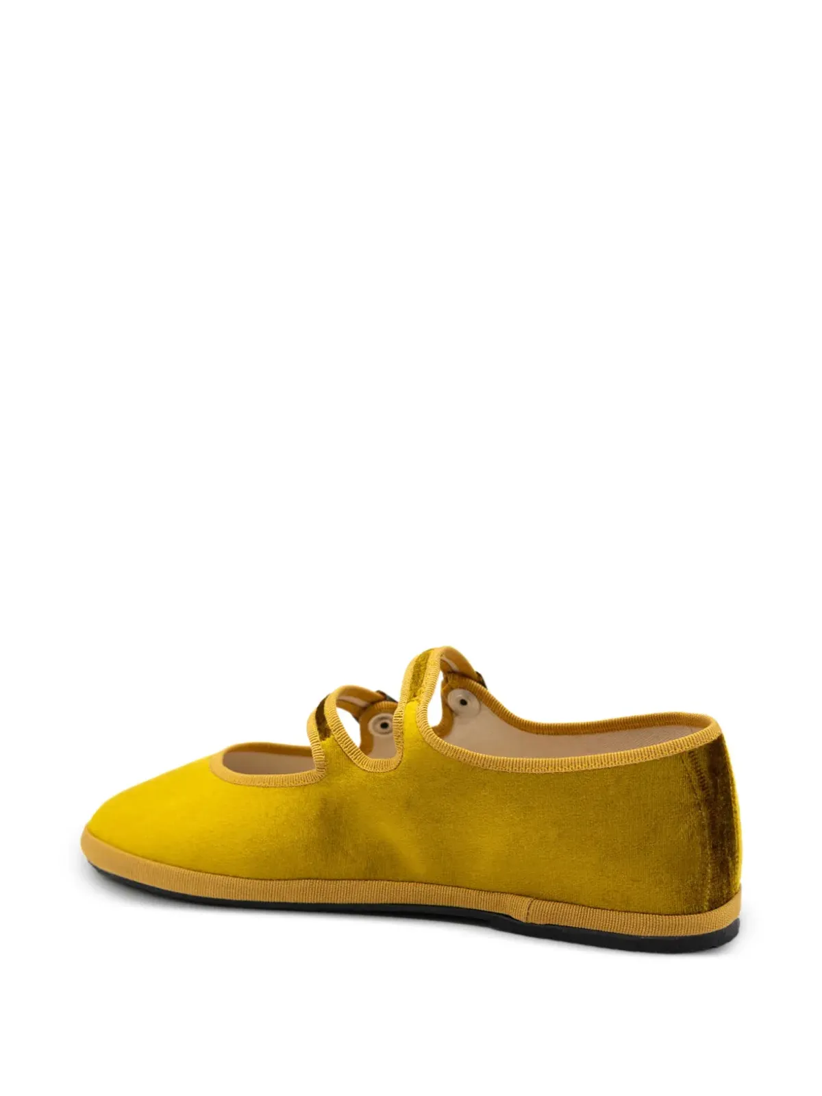 Gondolina Nina Mary Jane double-lace ballet flats - Yellow - 画像3