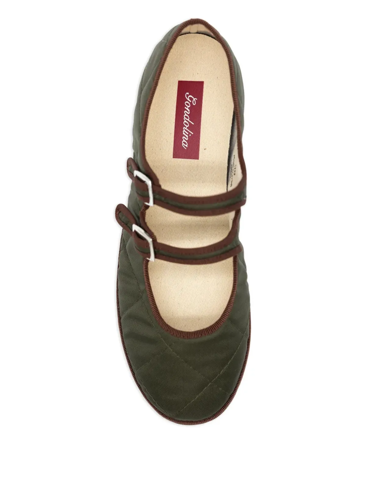 Gondolina Acqua Alta Mary Jane キルテッド ダブルレース バレエフラット - 画像4