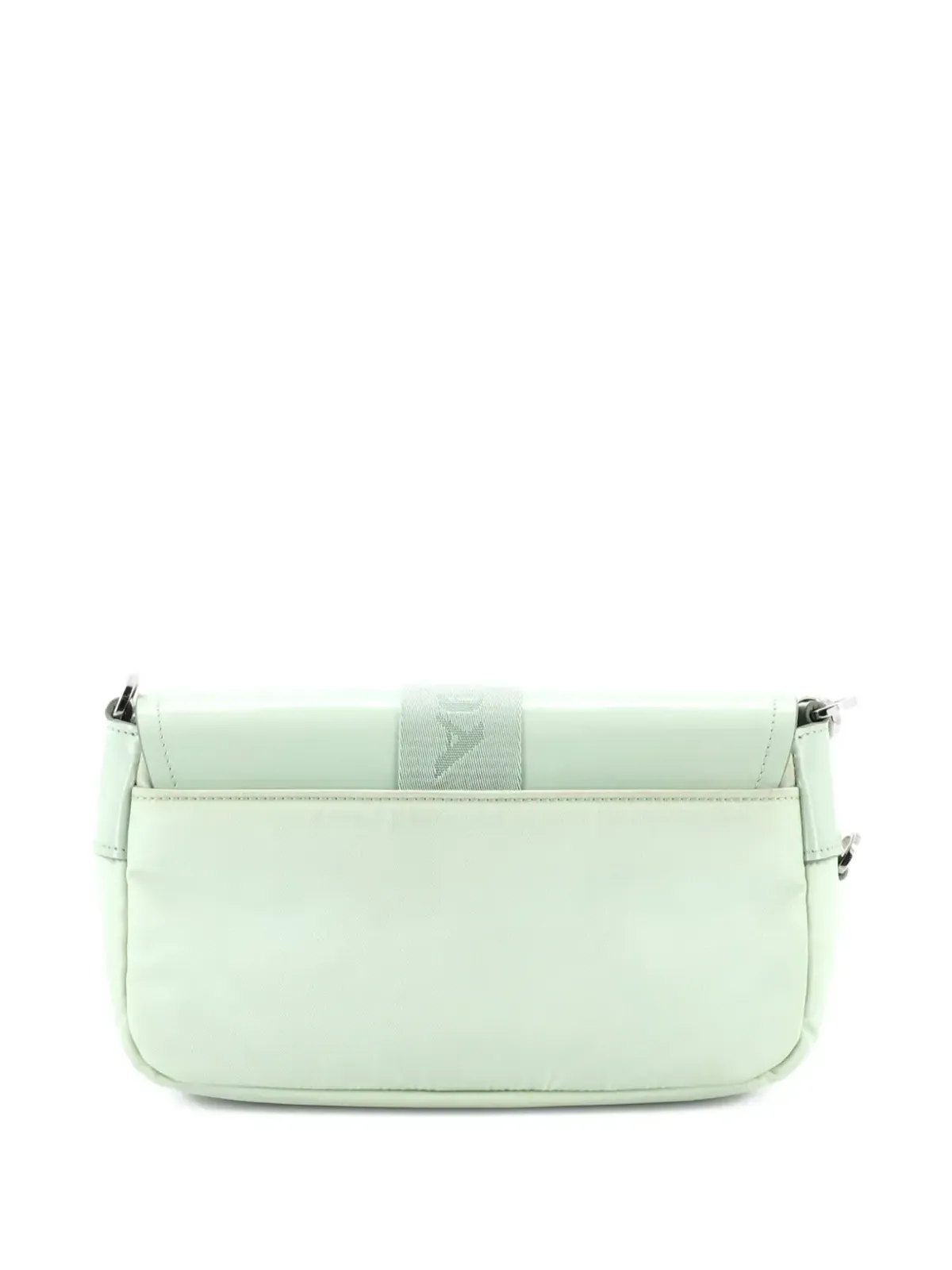 Prada ビンテージ バックル付きポケットのスパッツォラートレザーとテッスート生地のクロスボディバッグ - Green - 画像2