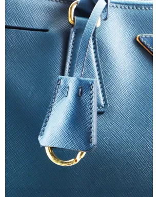 Prada ビンテージ ダブルジップ・ラックス サフィアーノレザーの小型トートバッグ グリーン - サムネイル4