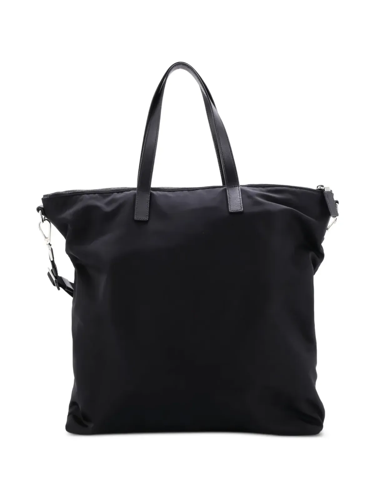Prada ビンテージ Vela Zip Top Convertible Tessuto Large トートバッグ - ブラック - 画像2