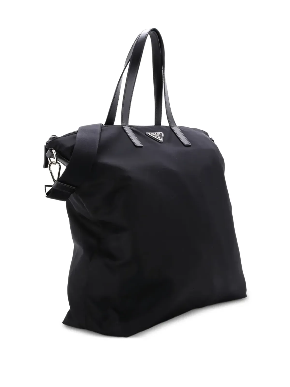 Prada ビンテージ Vela Zip Top Convertible Tessuto Large トートバッグ - ブラック - 画像3