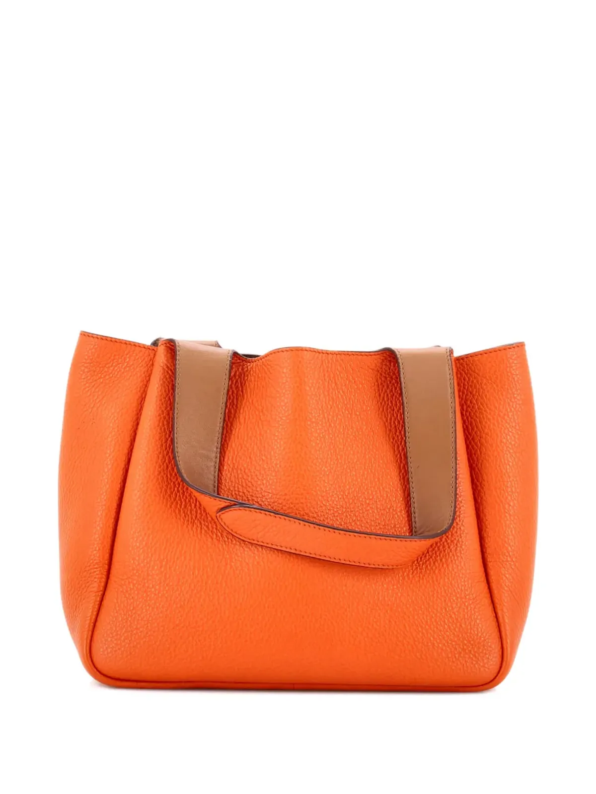 Prada ビンテージ Flou Dynamique Open Vitello Daino 小型トートバッグ - オレンジ - 画像2