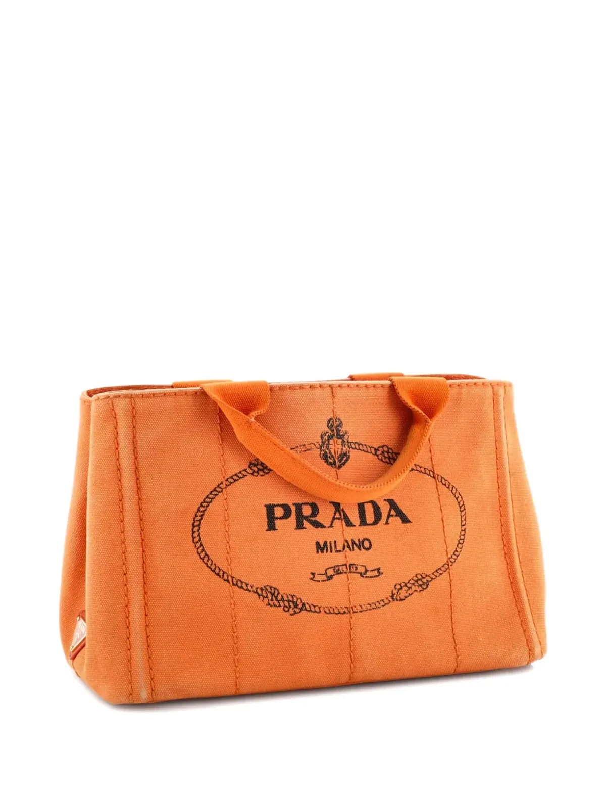Prada Pre-Owned カナパ コンバーチブル キャンバス ミニ トートバッグ - 画像3