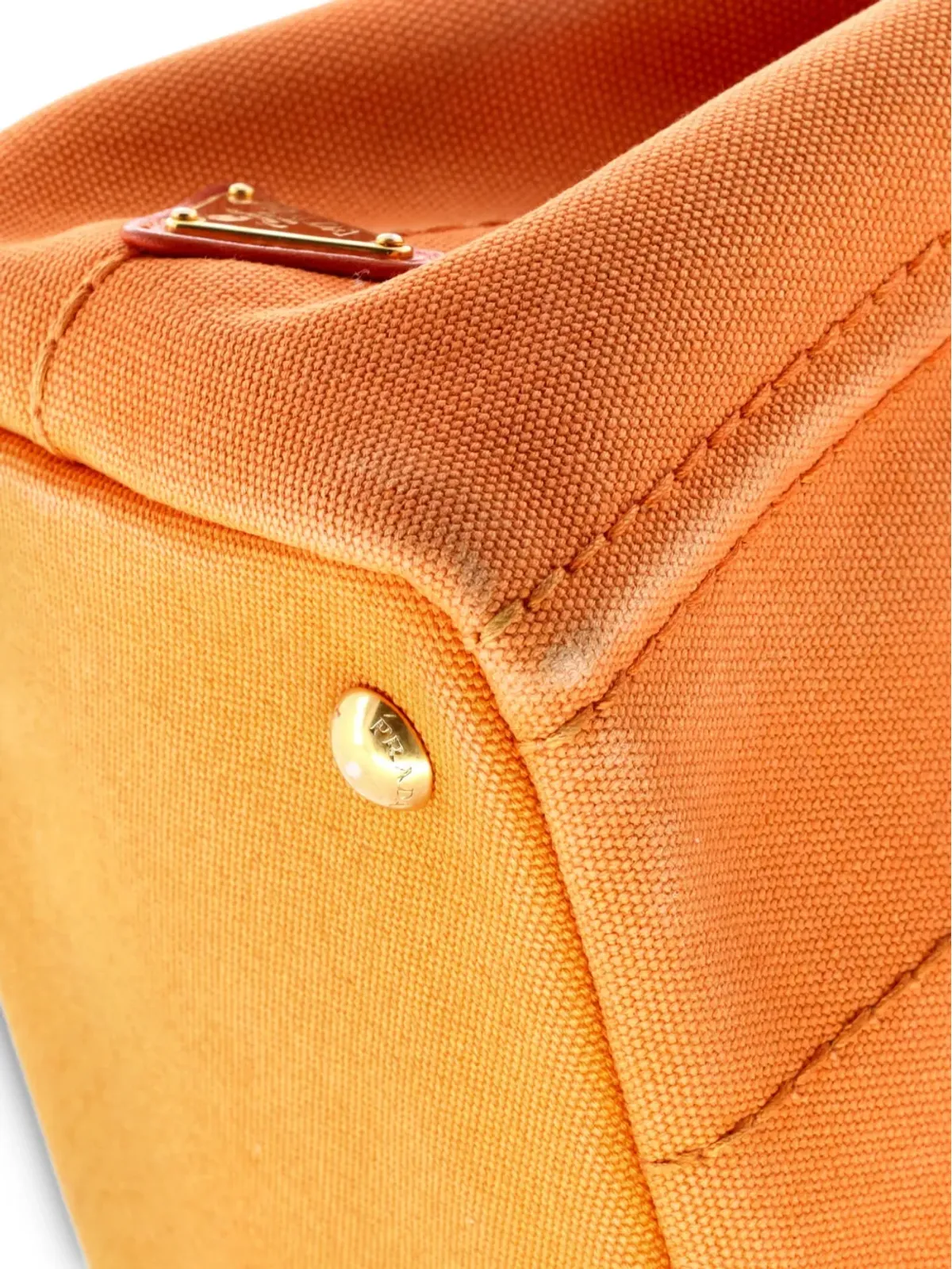 Prada Pre-Owned カナパ コンバーチブル キャンバス ミニ トートバッグ - 画像4