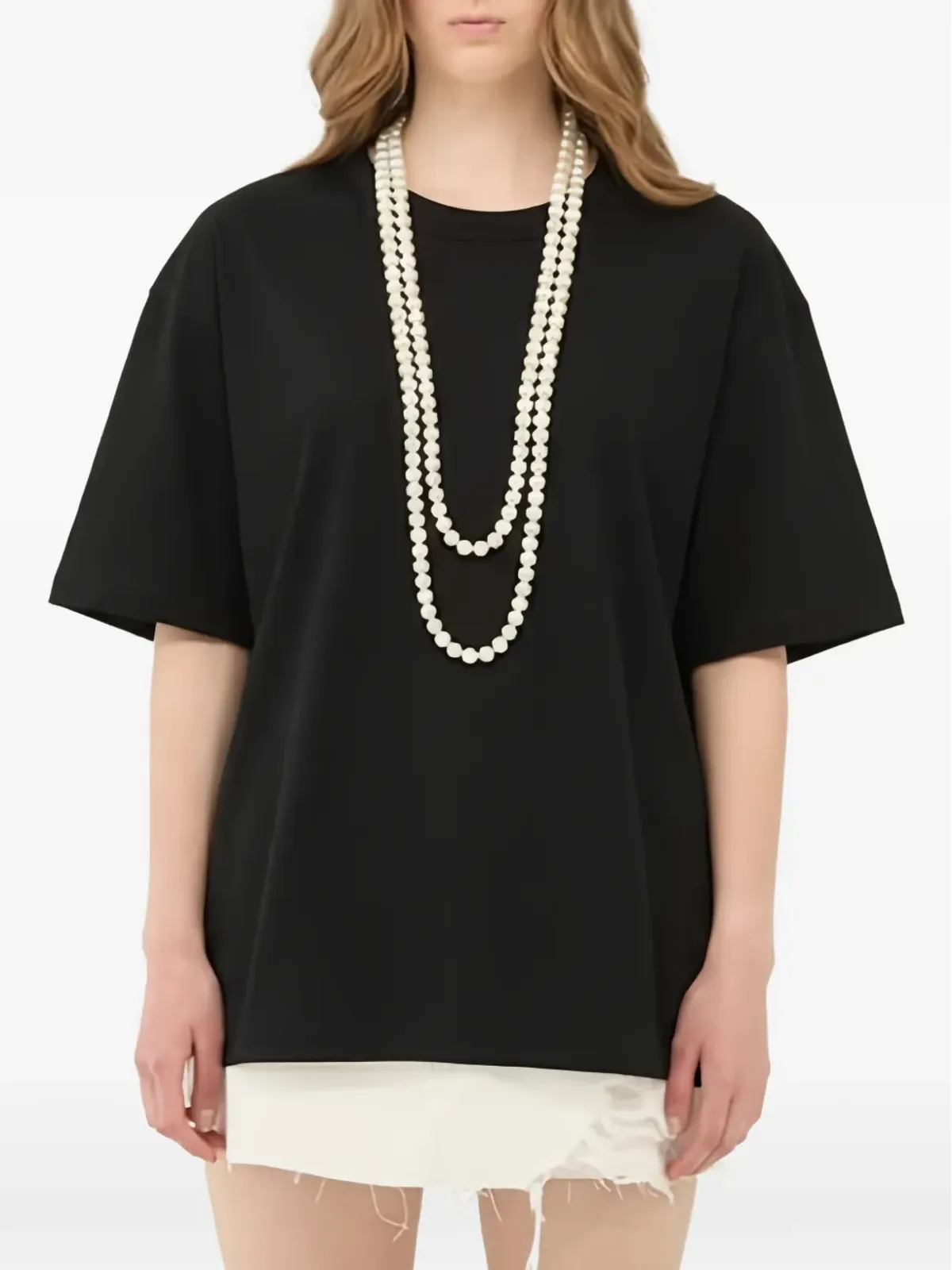 Eleh オープンバックTシャツ - 画像1