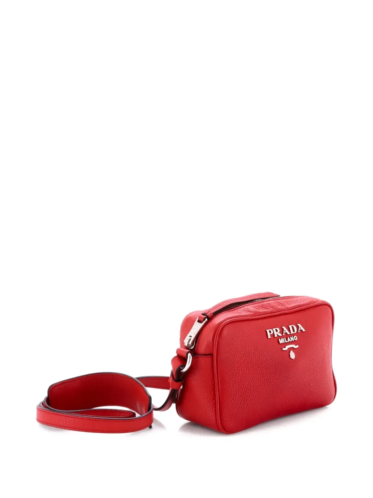 Prada ビンテージ デュアルストラップ カメラバッグ ヴィテロ ダイノ クロスボディバッグ - レッド - 画像3