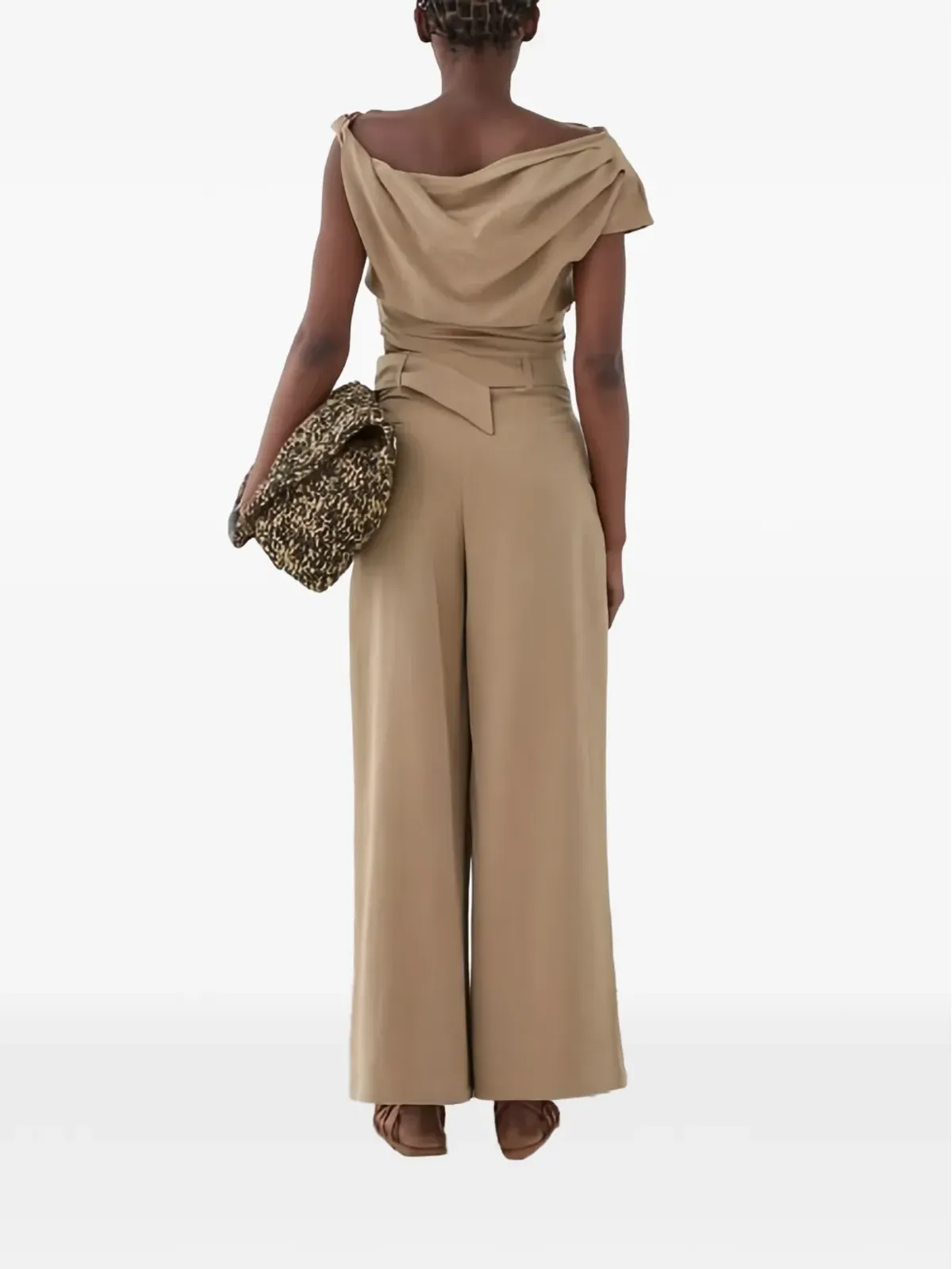 Eleh ベルト付きプリーツパンツ - 画像2