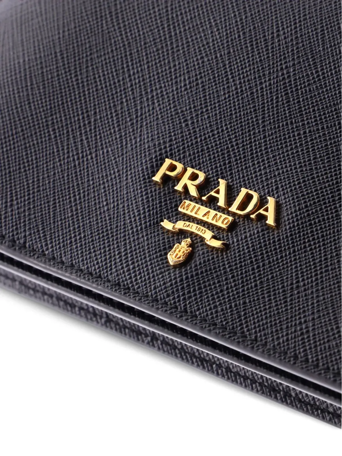 ビンテージ Prada ウォレット・オン・チェーン サフィアーノレザー ミニクラッチバッグ - 画像4