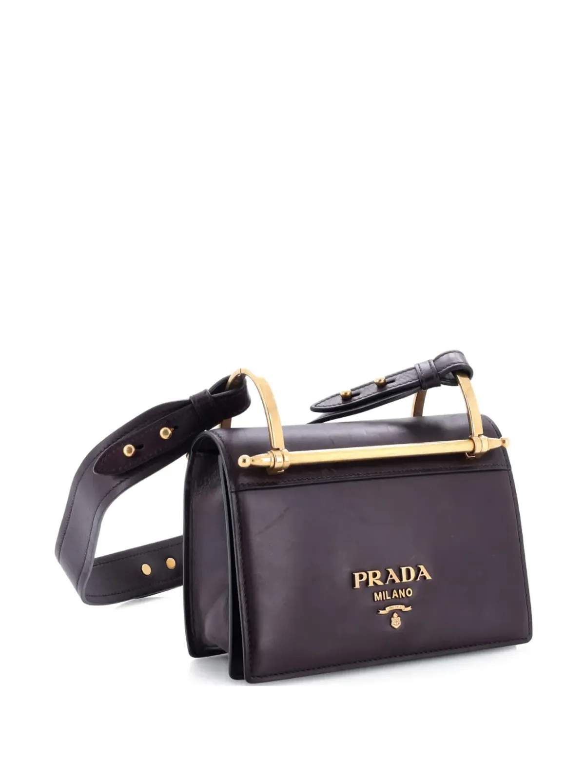 Prada ビンテージ ピオニエール シティ カーフスキン ミニショルダーバッグ パープル - 画像3