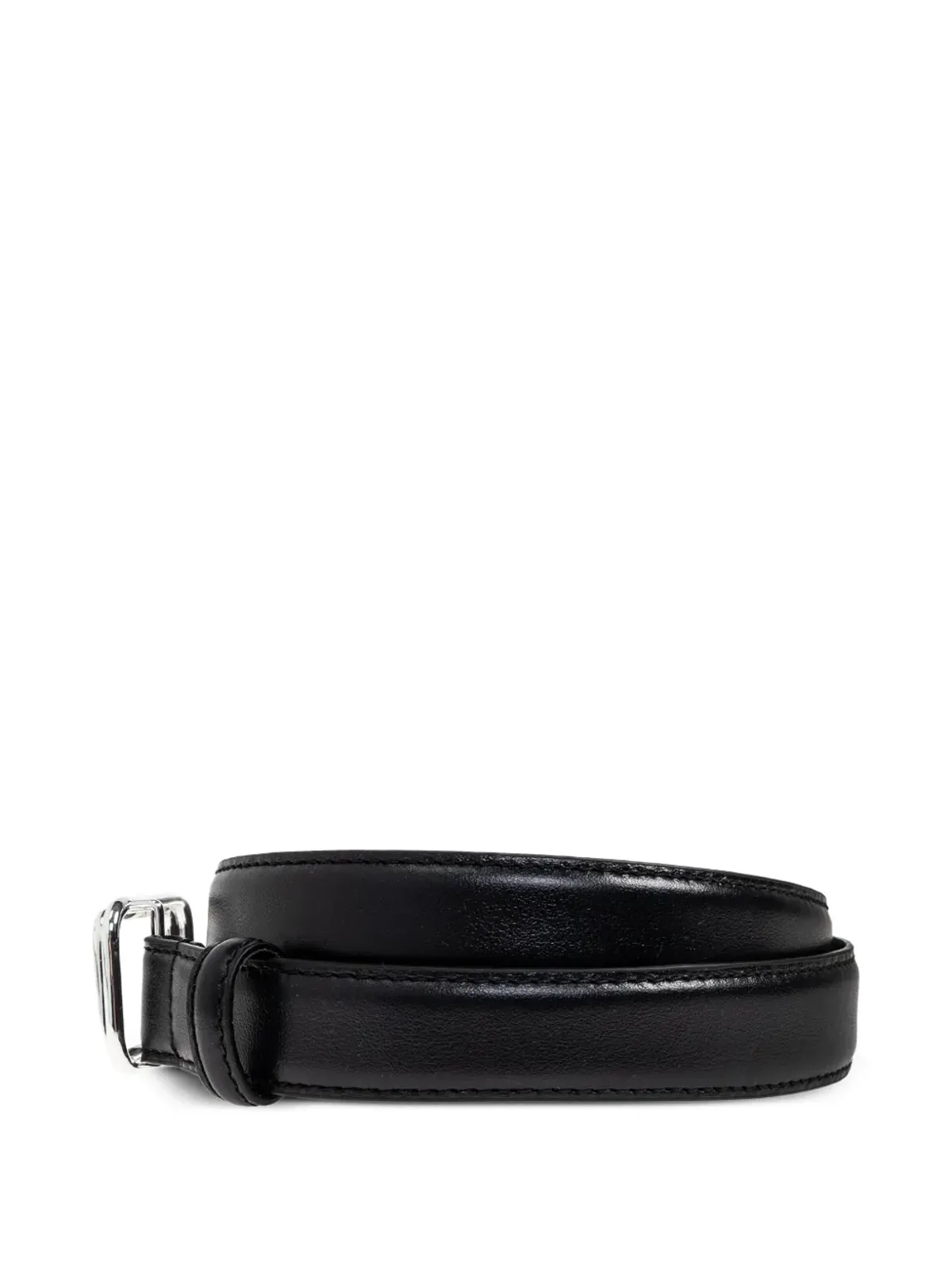 LIE STUDIO Georgia Slim シルバー・バックル カーフレザー ベルト - 画像2
