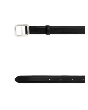 LIE STUDIO Georgia Slim シルバー・バックル カーフレザー ベルト - サムネイル3