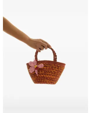 AMOR Y MEZCAL 花モチーフ付きトートバッグ - レッド - サムネイル1