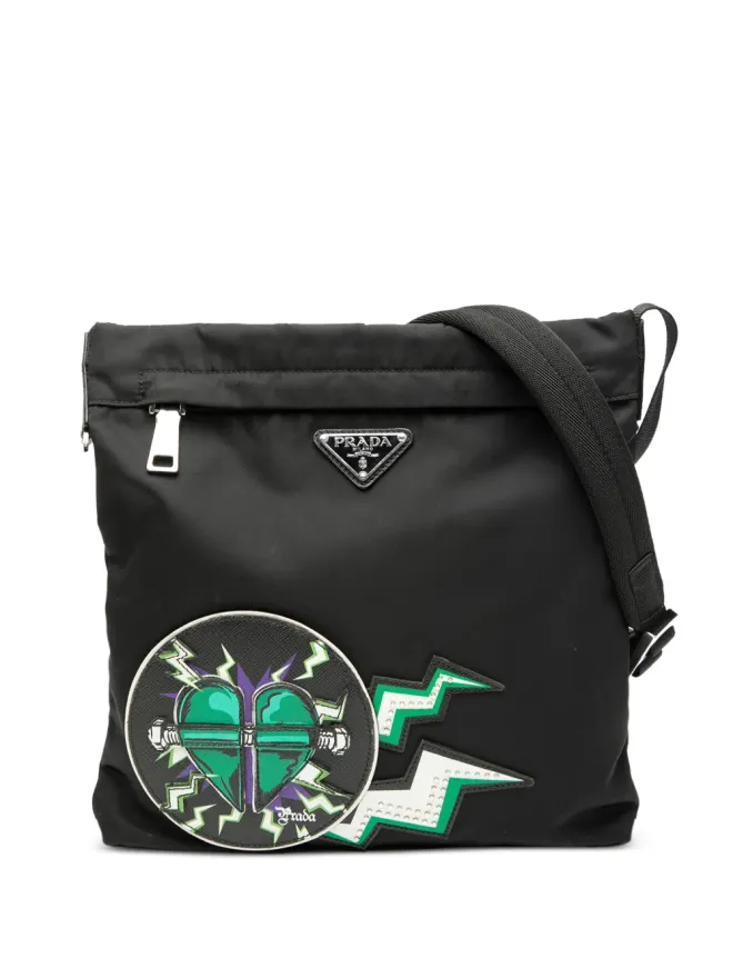 Prada Pre-Owned Prada ビンテージ Universal Studios Tessuto Montagna Frankenstein Print クロスボディバッグ ブラックの商品画像