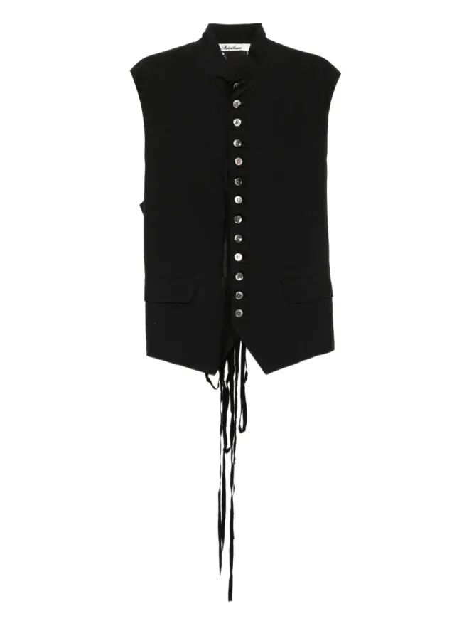 midorikawa midorikawa strapped waistcoat - Blackの商品画像