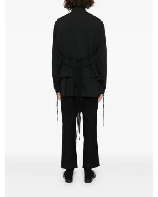 midorikawa strapped waistcoat - Black - サムネイル4