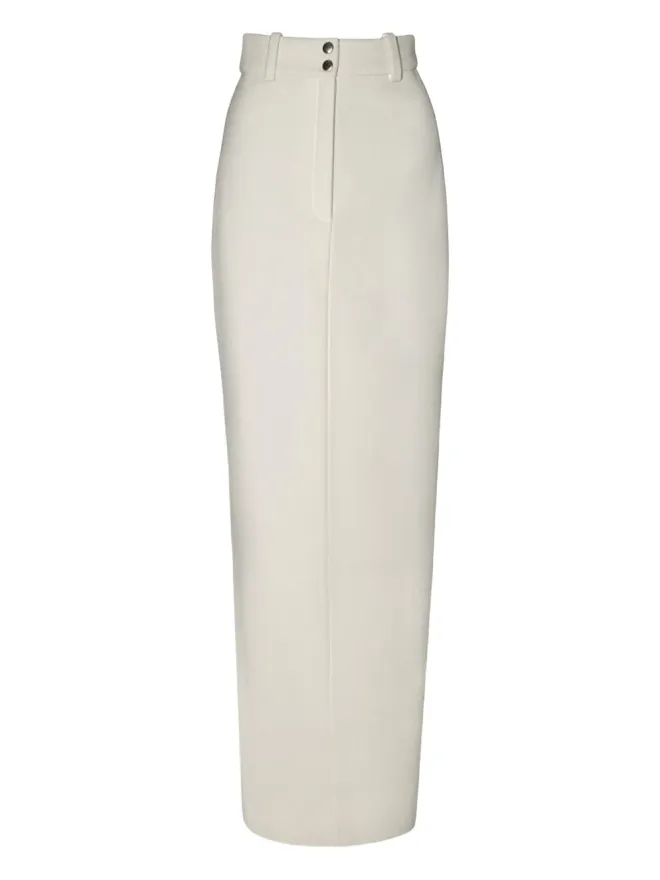 Vestiaire d'un Oiseau Libre Vestiaire d'un Oiseau Libre ボタンアップ マキシ ペンシルスカート ホワイトの商品画像