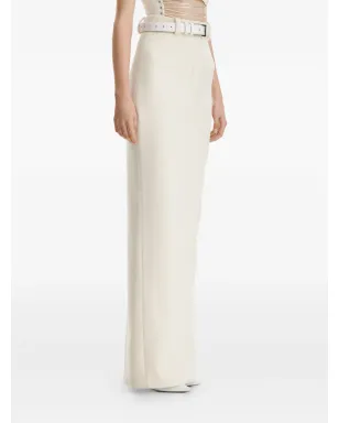 Vestiaire d'un Oiseau Libre ボタンアップ マキシ ペンシルスカート ホワイト - サムネイル5