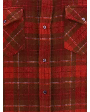 GOD'S TRUE CASHMERE ラブタータン柄パッチポケットシャツ - レッド - サムネイル3