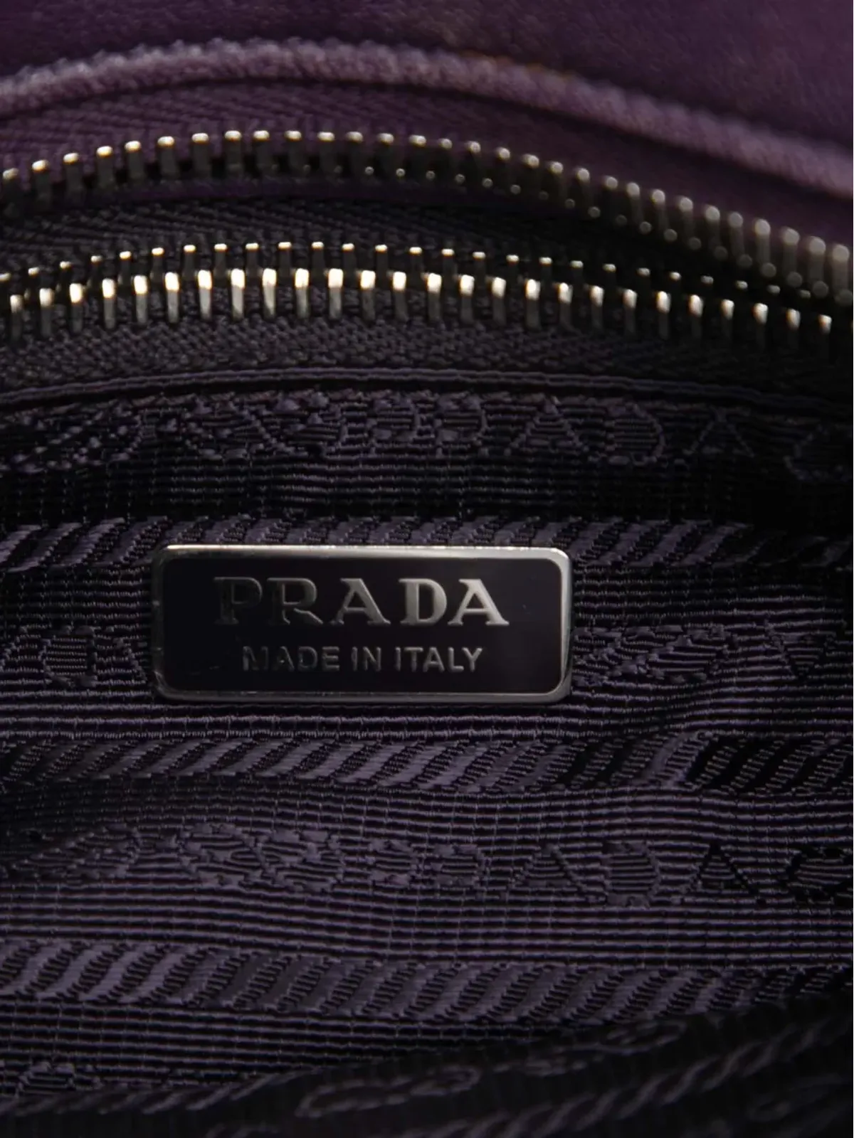 Prada ビンテージ 2013-2025 ナッパレザー フロントポケット付き サッチェル - パープル - 画像4