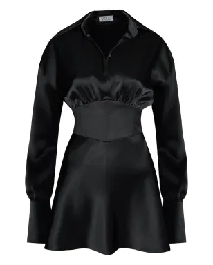 Vestiaire d'un Oiseau Libre コルセットミニドレス - ブラック - サムネイル1