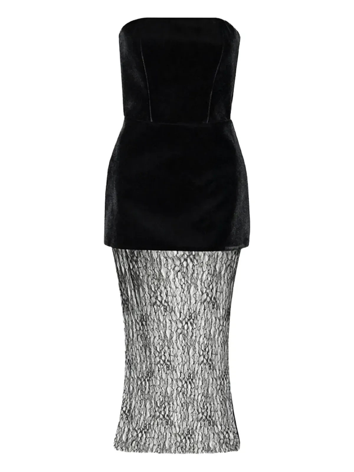 Vestiaire dun Oiseau Libre ベルベットレース ミディドレス - 画像1