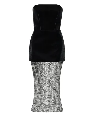 Vestiaire dun Oiseau Libre ベルベットレース ミディドレス - サムネイル1