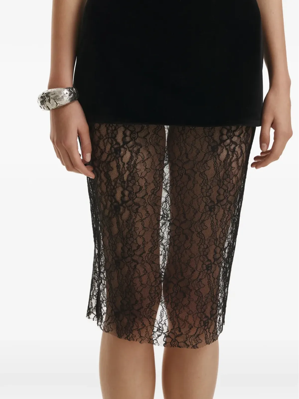 Vestiaire dun Oiseau Libre ベルベットレース ミディドレス - 画像5