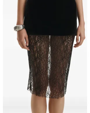 Vestiaire dun Oiseau Libre ベルベットレース ミディドレス - サムネイル5