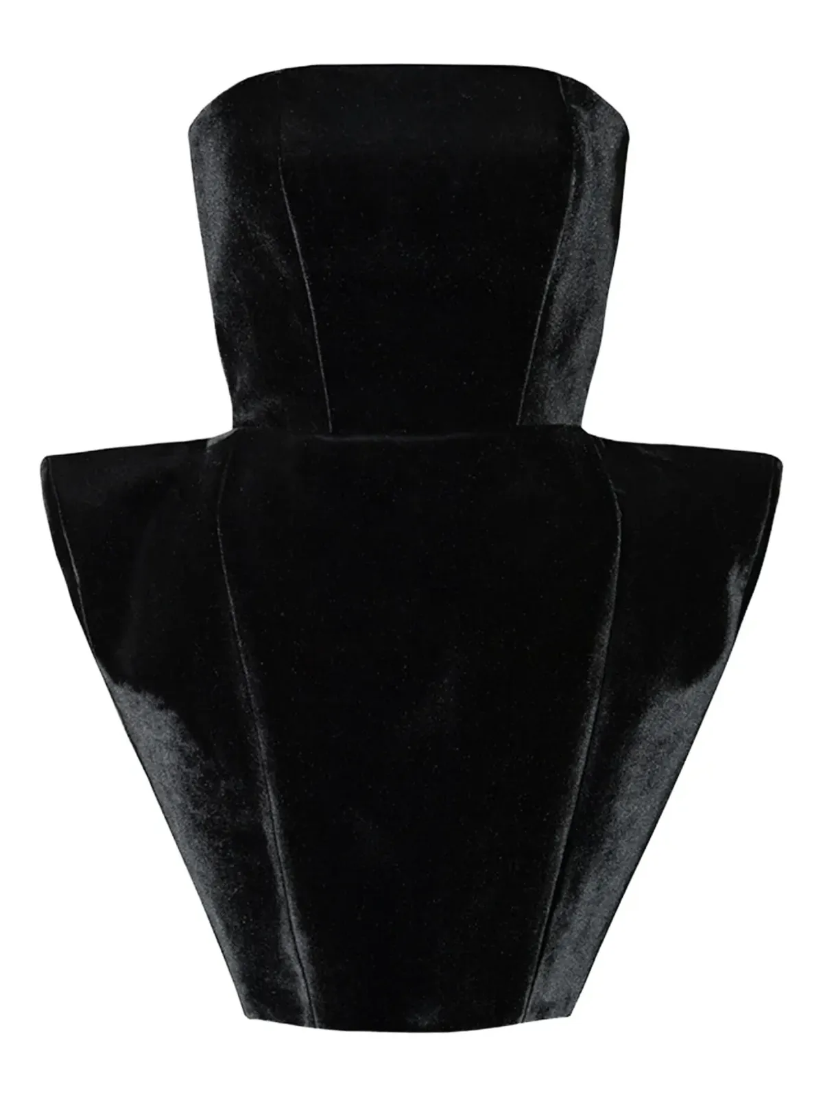Vestiaire d'un Oiseau Libre 立体感のあるベルベットドレス - 画像1