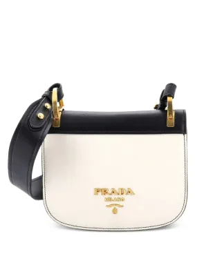 Prada ビンテージ Pionniere Saddle City カーフスキン ミニ クロスボディバッグ - ホワイト - サムネイル1