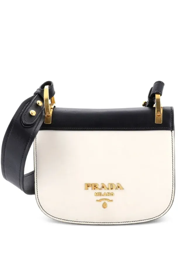 Prada Pre-Owned Prada ビンテージ Pionniere Saddle City カーフスキン ミニ クロスボディバッグ - ホワイトの商品画像