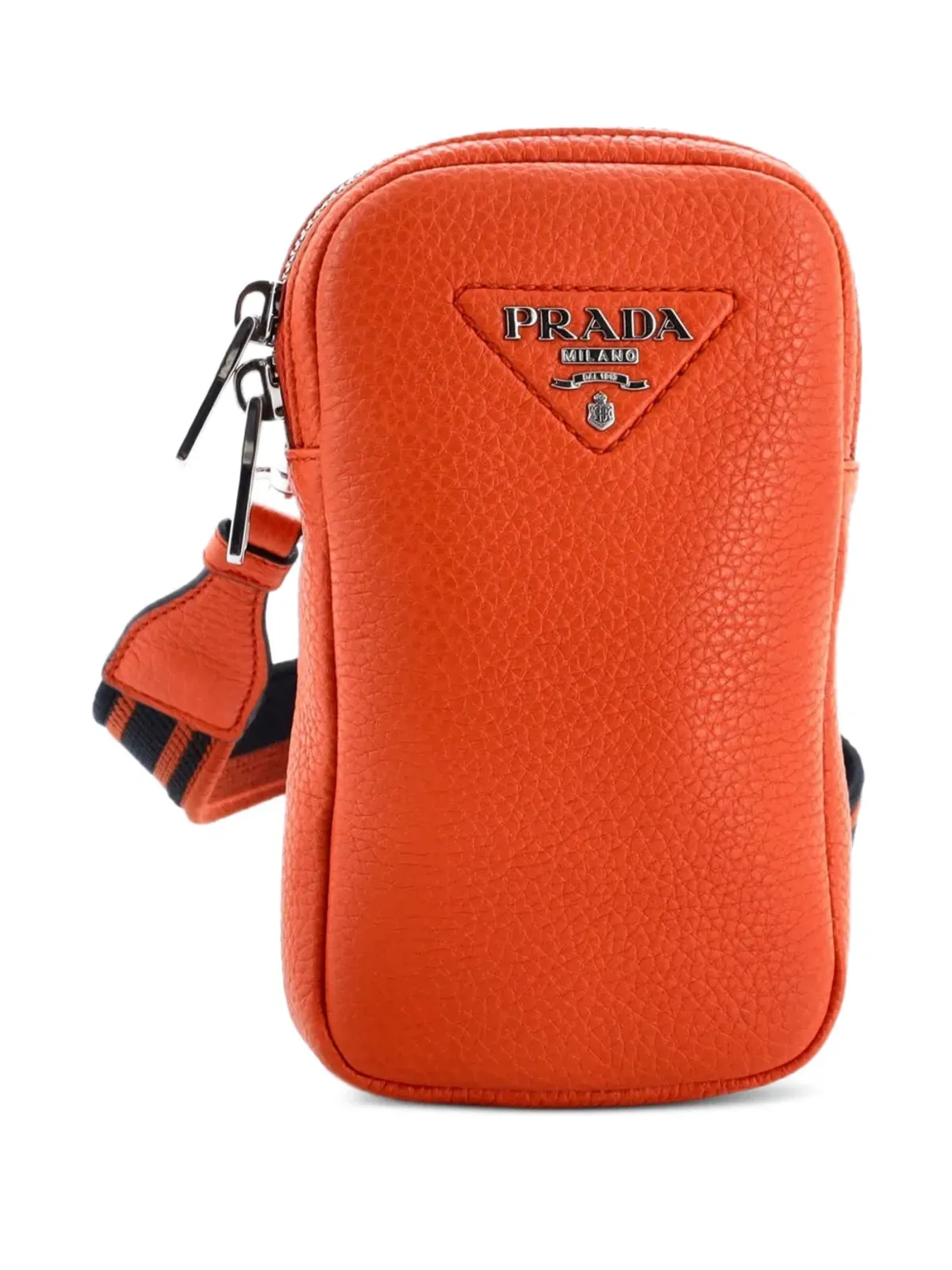 Prada Pre-Owned フルー フォン ヴィテロ ダイーノ クロスボディバッグ オレンジ - 画像3