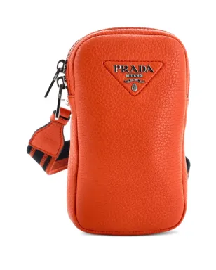 Prada Pre-Owned フルー フォン ヴィテロ ダイーノ クロスボディバッグ オレンジ - サムネイル3