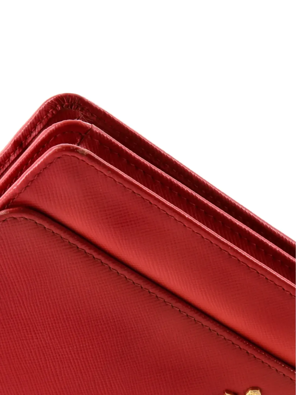 Prada ビンテージ ストラップ付きウォレット型の小型クロスボディバッグ - レッド - 画像5