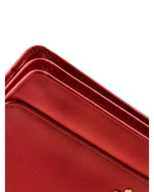 Prada ビンテージ ストラップ付きウォレット型の小型クロスボディバッグ - レッド - サムネイル5